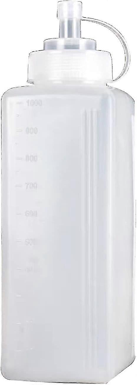1PC Suitable For Various Brands Condiment Dispenser Square Plastic Seasoning Bottle Large Diameter Squeeze Bottle Ideal For Ketchup Mustard