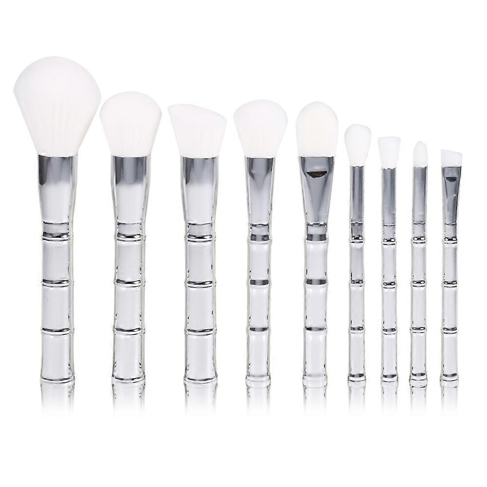 9PCS Professional Makeup & Cosmetic Tool Kit Silver