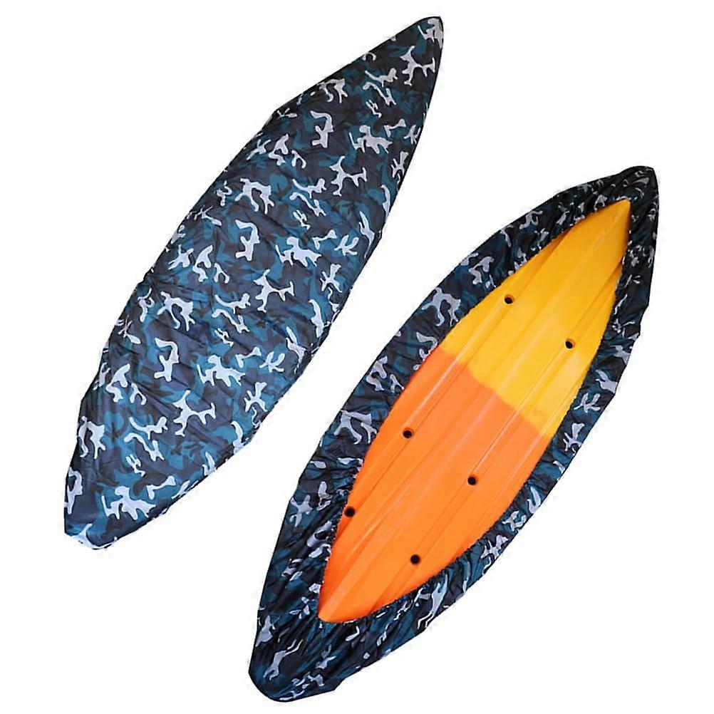 Universal Kayak Cover, Waterproof and UVResistant, Dust Shield for Fishing Boat/Canoe/Paddle Board, Ocean Camouflage, 6.5m
