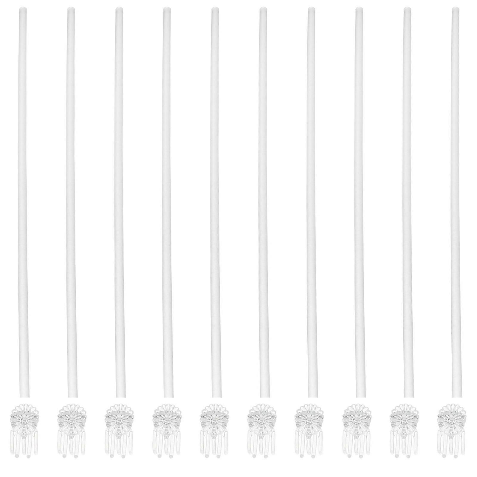 Acrylic Plant Support Stakes Set with Transparent Orchid Clips – Durable Stem Poles for Garden, Vines, and Stalks – Easy Installation & Versatile Use