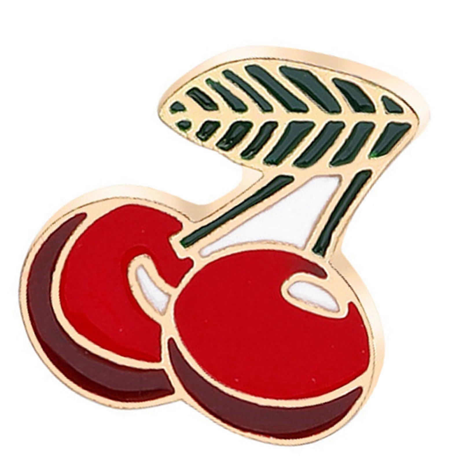 Charm pin, cartoon jewelry, fruit brooch, clothing accessories, alloy, texture, suitable for school and parties, as shown in the picture, metal