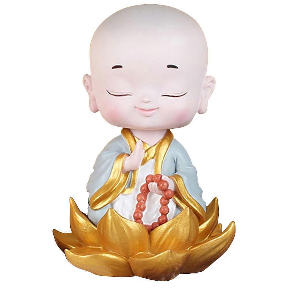 Statue Resin Bookshelf Decorative Item Spring-loaded Head for Nodding Motion 9.5X6.5X6.5CM 1Pcs