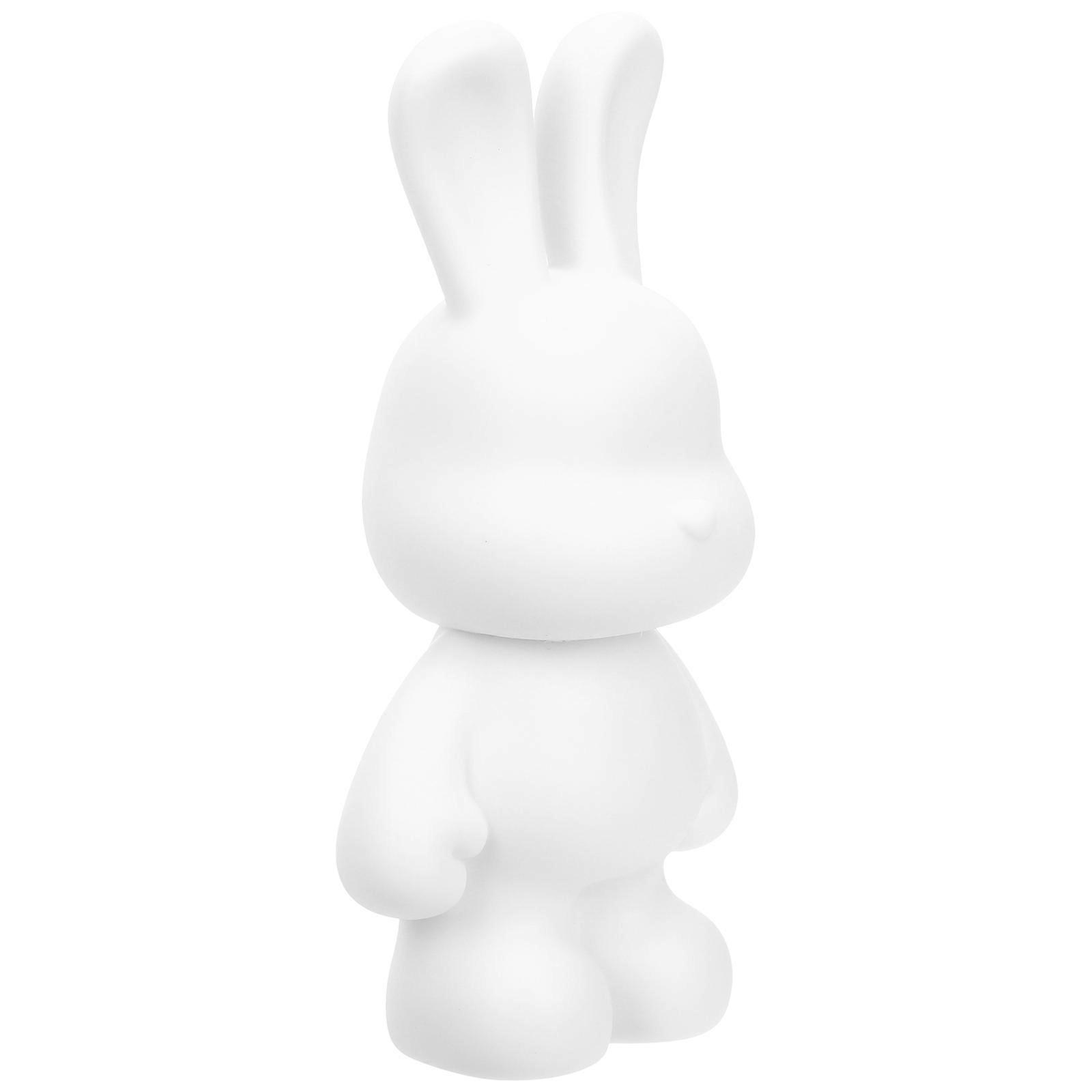 Bunny Crafts White Bunny Figures DIY Craft Toy For Parent-Child Time Modeling Craft 8.9X4.4X2In 1Pack