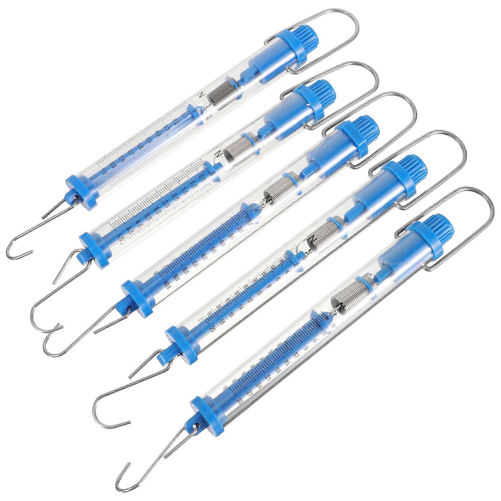 Spring Scale For Science Newton Spring Scale For Teaching Equipment Teachers Glass Cylindrical Tube Gravity Measurement 5Set