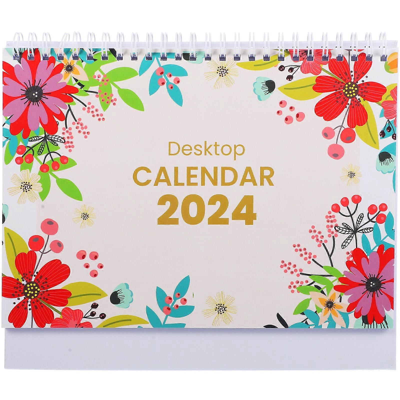 Aesthetic Desk Calendar Office Desk Calendar Rectangular Shape Yearly Planning Paper Material Daily Planning 1Pack