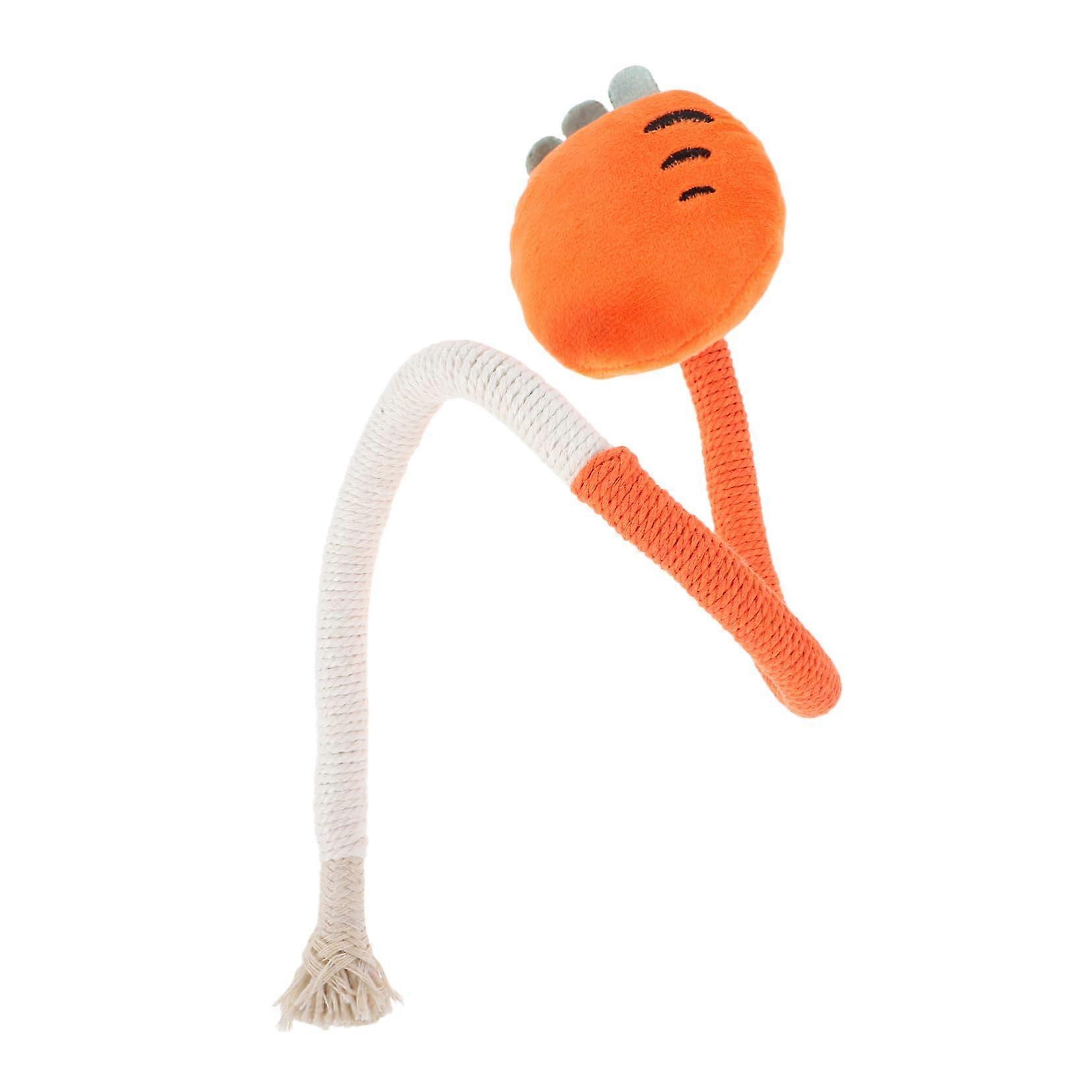 Cat biting rope toy kitten cat bite cat care cats teething cat toy for pets cotton rope orange
