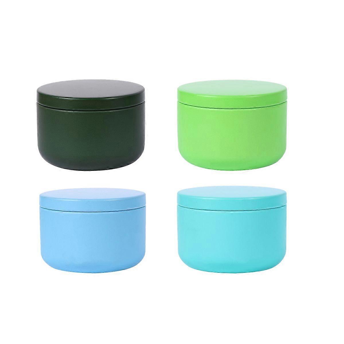 4Pcs Mini Tinplate Can Creative Universal Packaging Box Tinplate Tea Box Multi-functional Storage Container (Random Color)