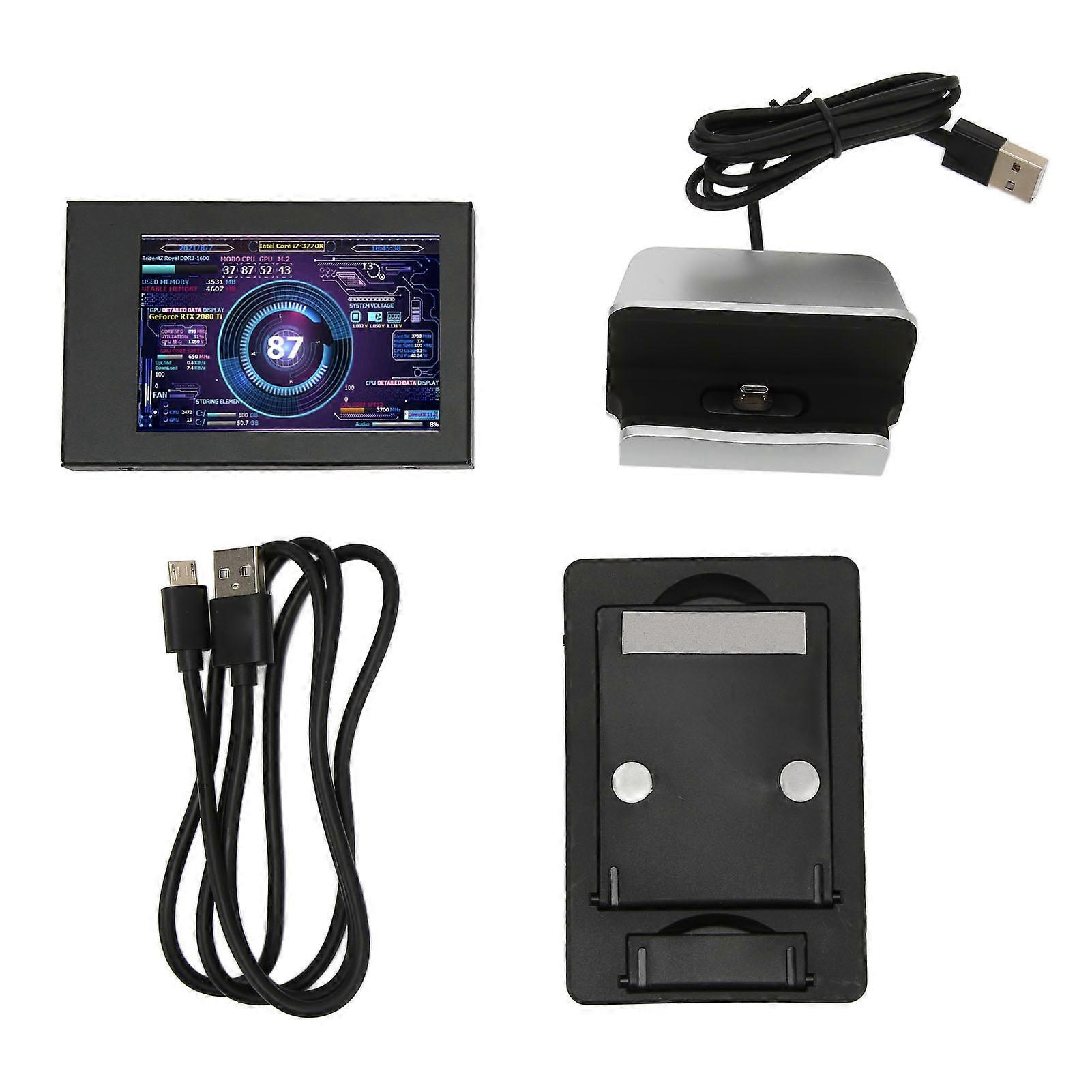 3.5 Inch IPS USB Mini PC CPU RAM Data Temperature Monitor Display Screen RPi Linux for Windows