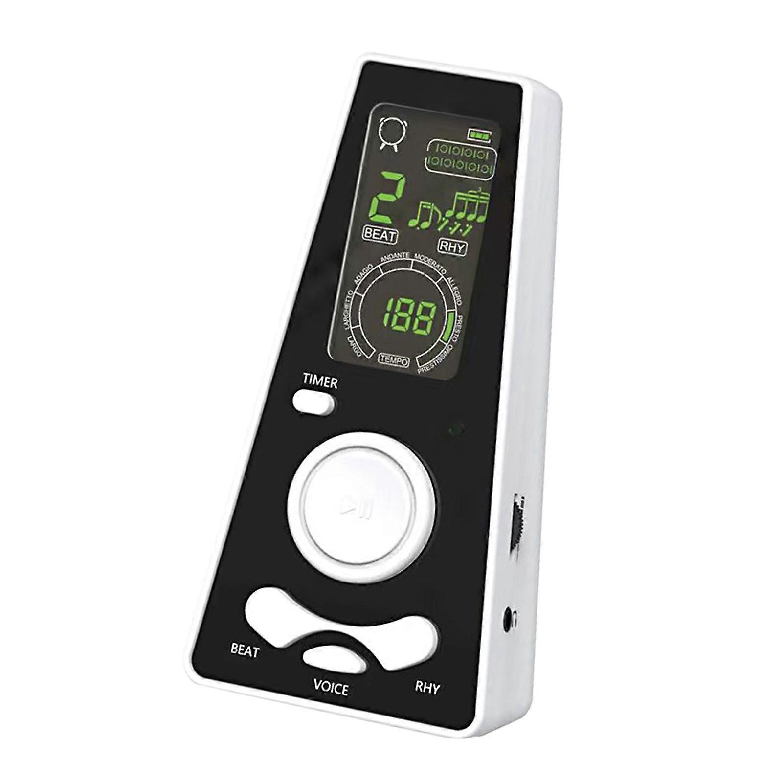 Electronic Digital Metronome with Timer Universal Electronic Metronome with Volume and Beat Speed Control, Battery or USB Cable Powered, for Guitar P