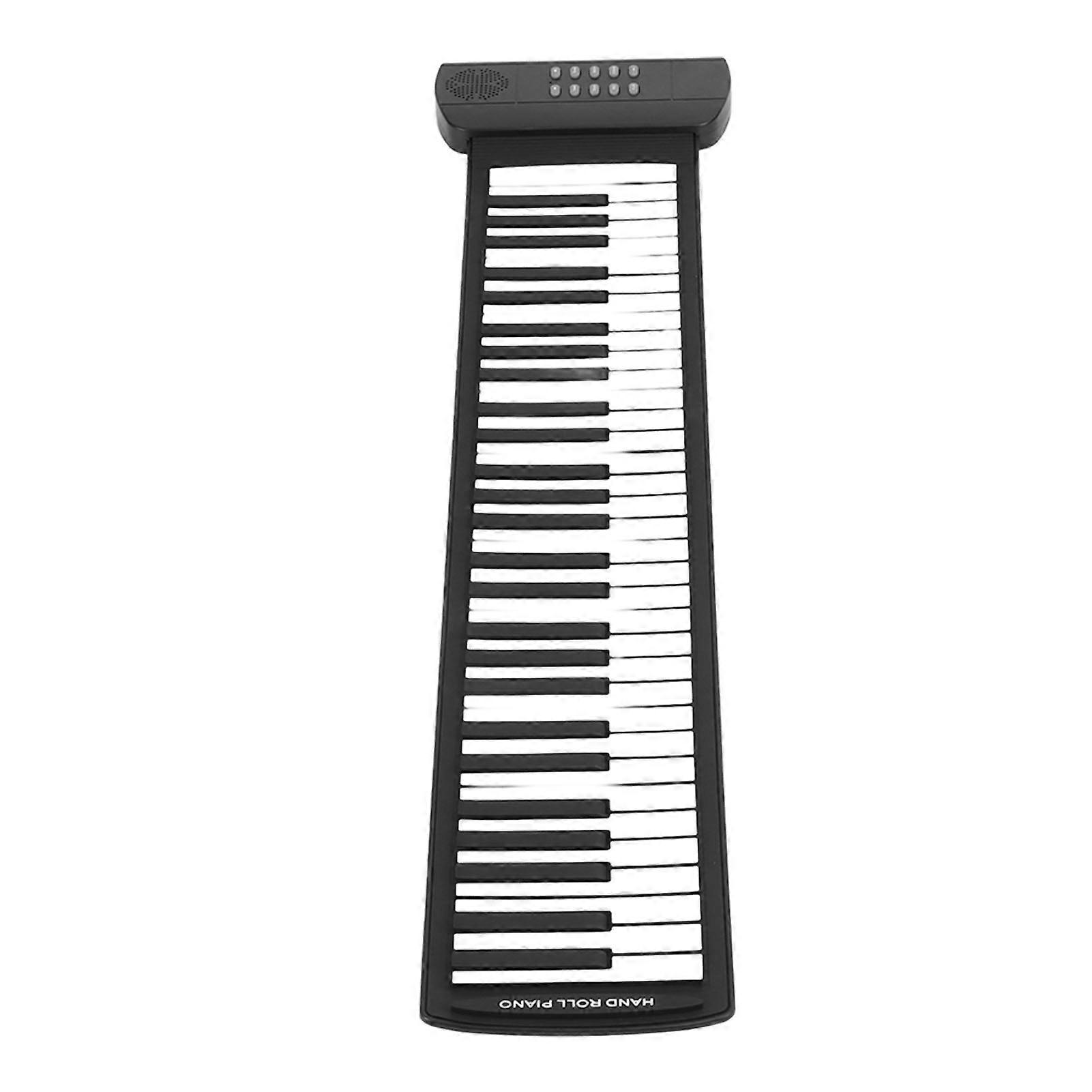 61 Keys Hand Roll Piano Portable 4D Stereo Surround Sound Roll Up Keyboard Piano for All Ages PM61