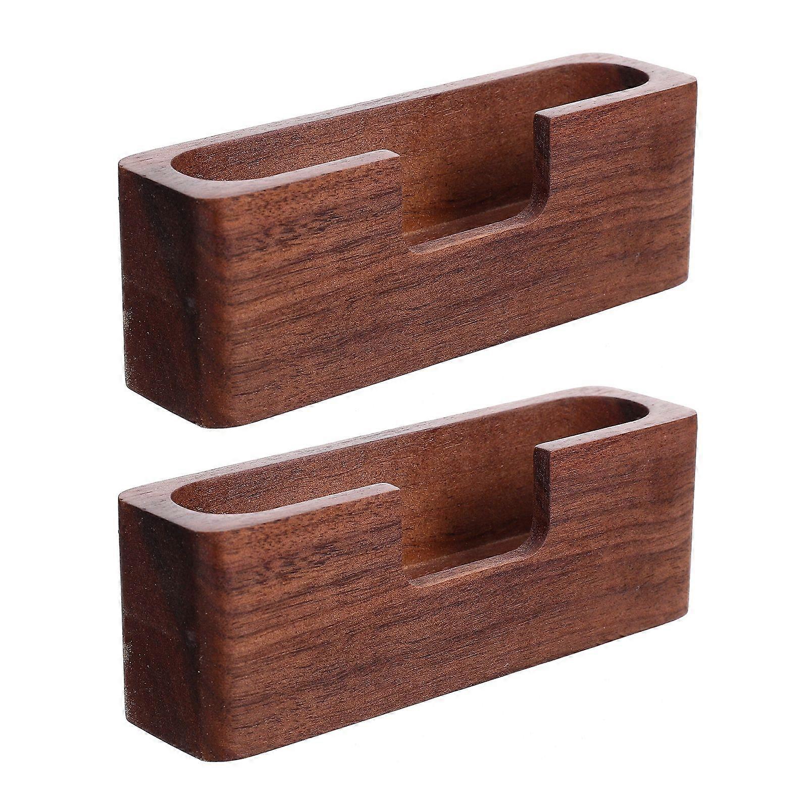 2 stuks kaart display houder houten visitekaartje tonen houder walnoot kaarthouder