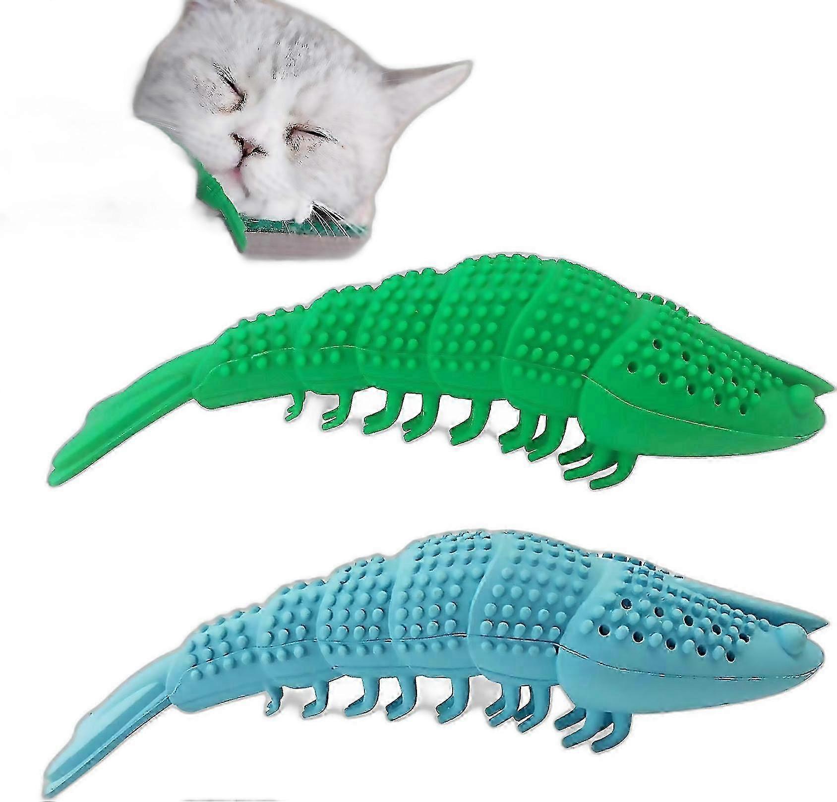 2025 Cat Toothbrush Catnip Toy,Interactive Rubber Dental Care For Pet Kitten Kitty,Crayfish-Shaped Safe