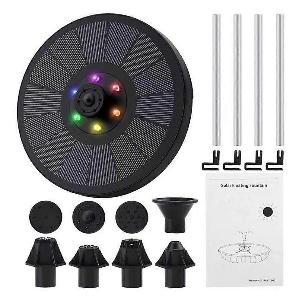 Solar Fontän Trädgård Landskap Led Lampor Utomhus Prydnad Vattenfontän