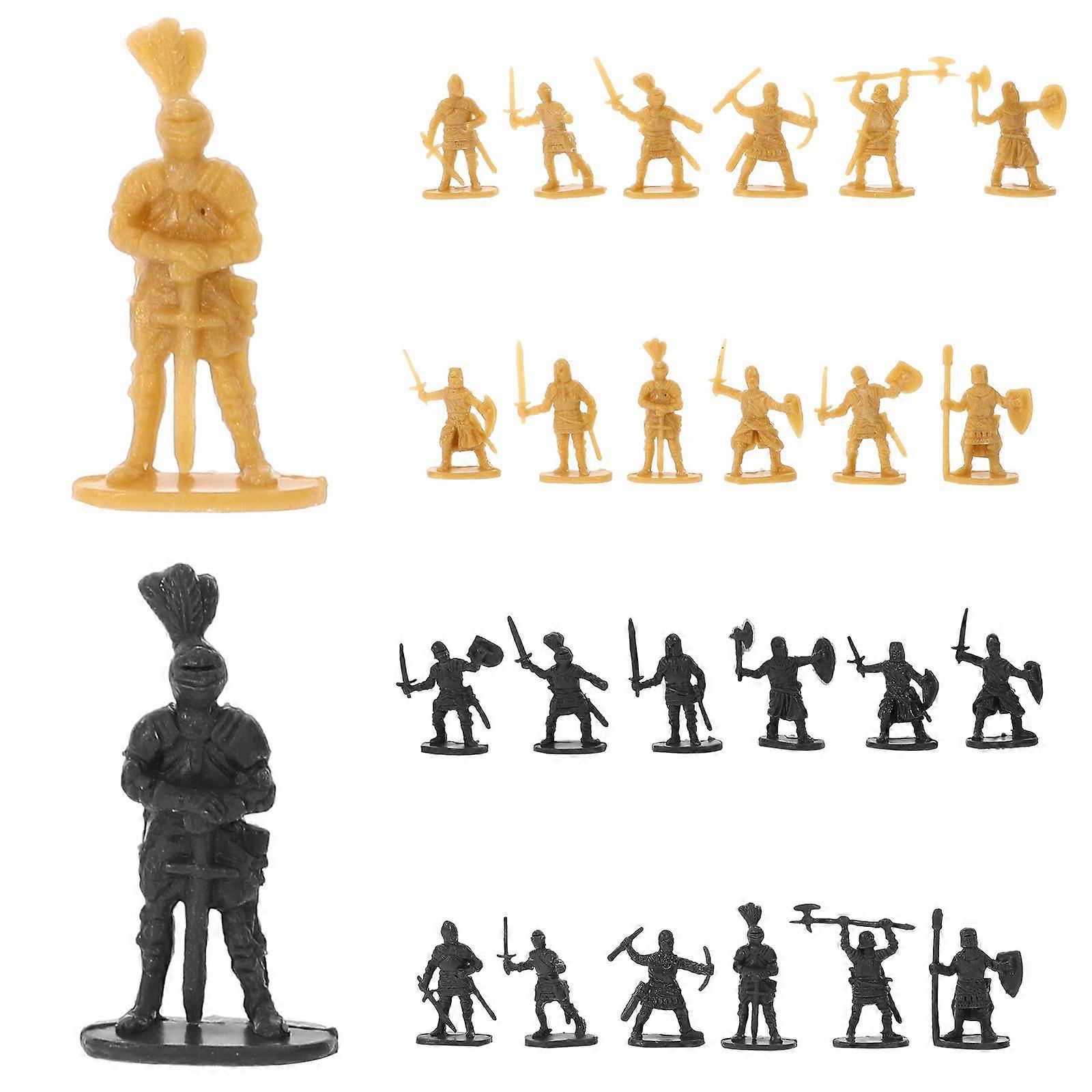 200pcs Miniatur Soldat Modell Mittelalter Soldat Requisite Mini Soldat Dekoration