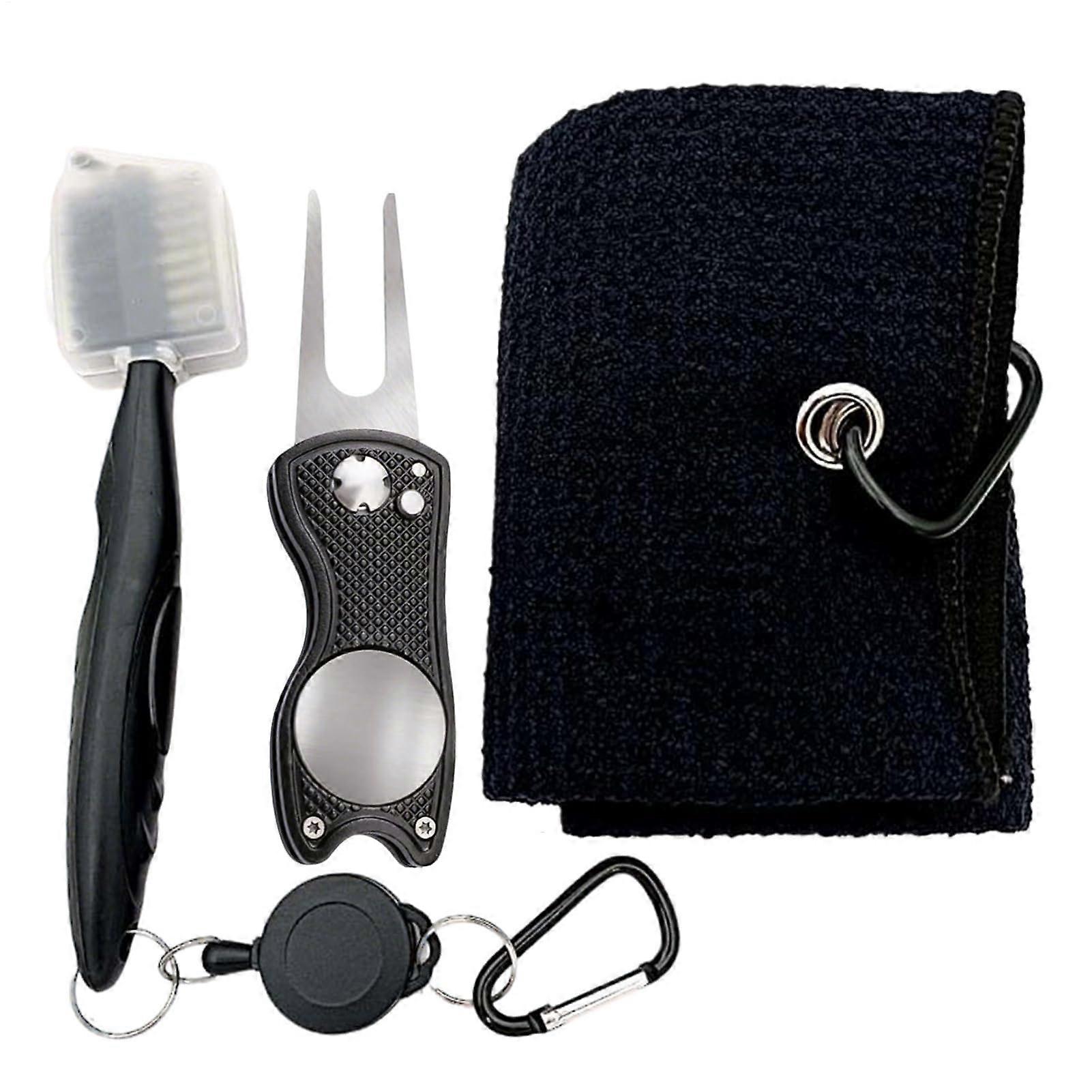 Golf Club Cleaning Tool - Cleaning Brush Set And Grip Sharpener, Non-Slip, For Beginners, Travel, Driving Range