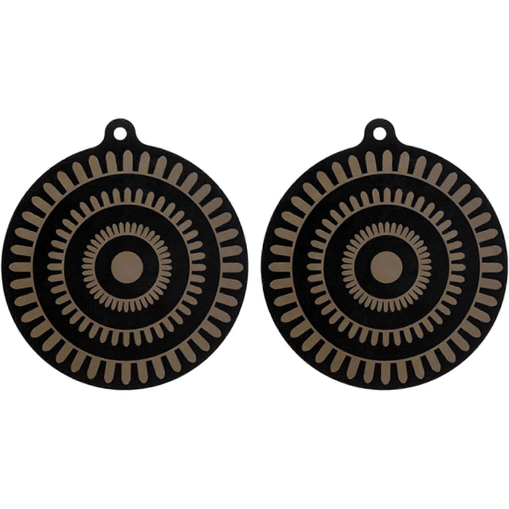 Induction cooktop protective mat, 2pcs thermochromic silicone oven mat (9.5 inches)