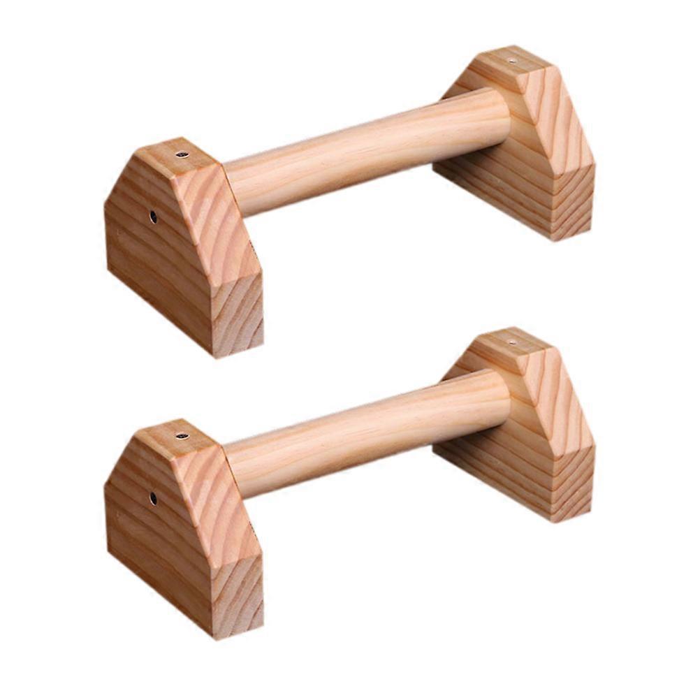 Grip Bars for Push-Ups Strength Training Range of Motion Enhancement Wood Synthetic Material Home Exercise 1 Pair