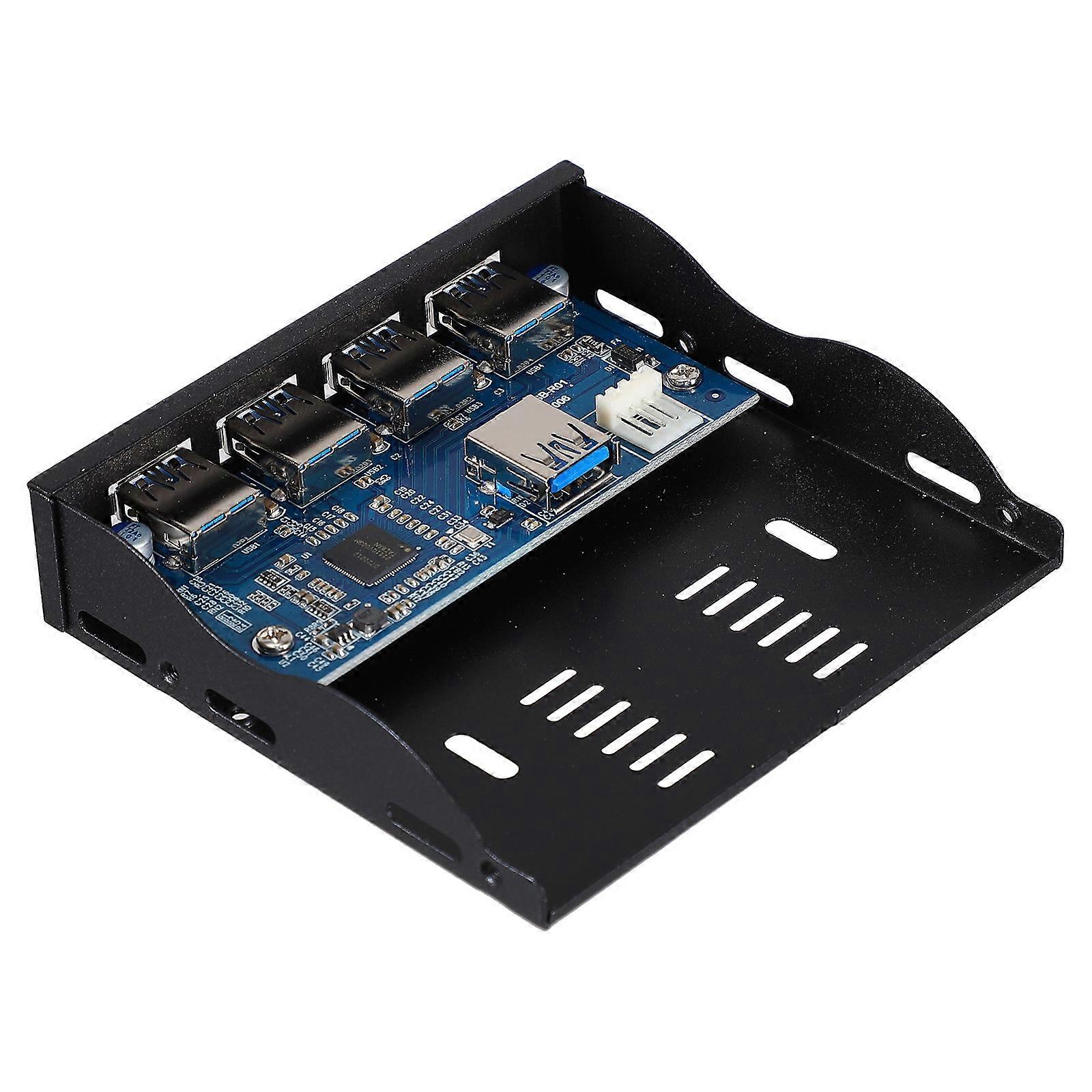 Computer Front Panel Stainless Steel Bracket Tech Enthusiasts Motherboard Installation 10X10X2CM Black 19 Pin Hub Adapter 1Pack