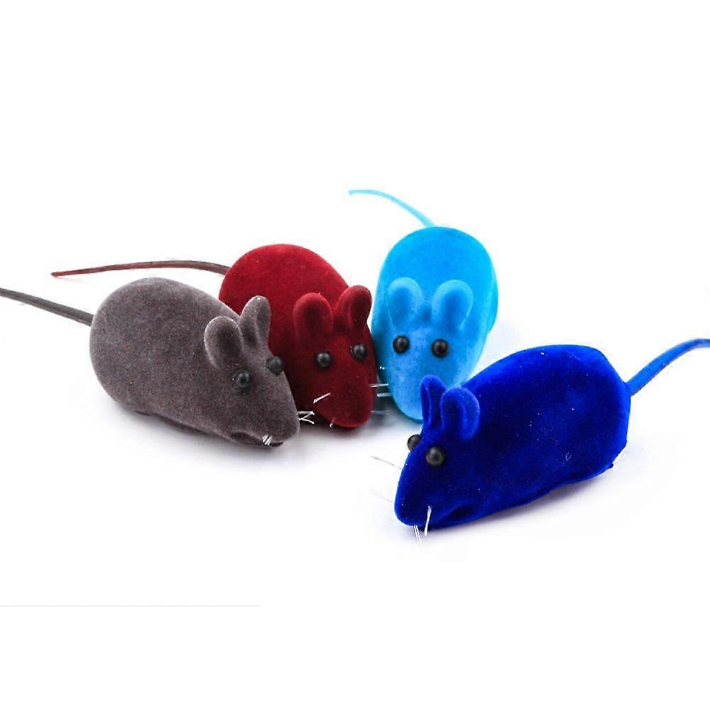 Dog Cat Playing Toy Squeaky Sound Rat Toy Mice False Mouse 4 Piece Multi Colour Model 3427