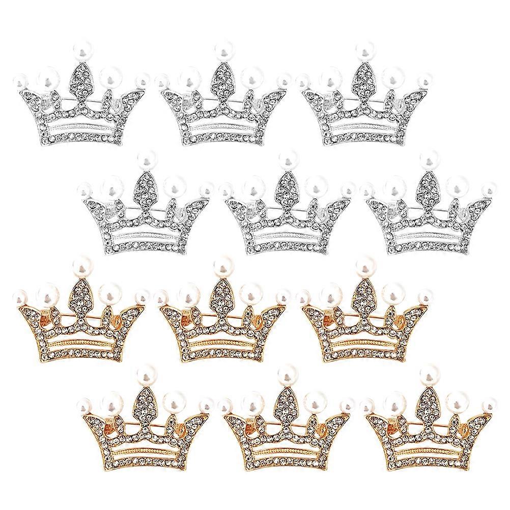 It looks like your query might be or formatted as a product title. If you're looking for help with **12pcs Crown Brooches for Women**, a refined and