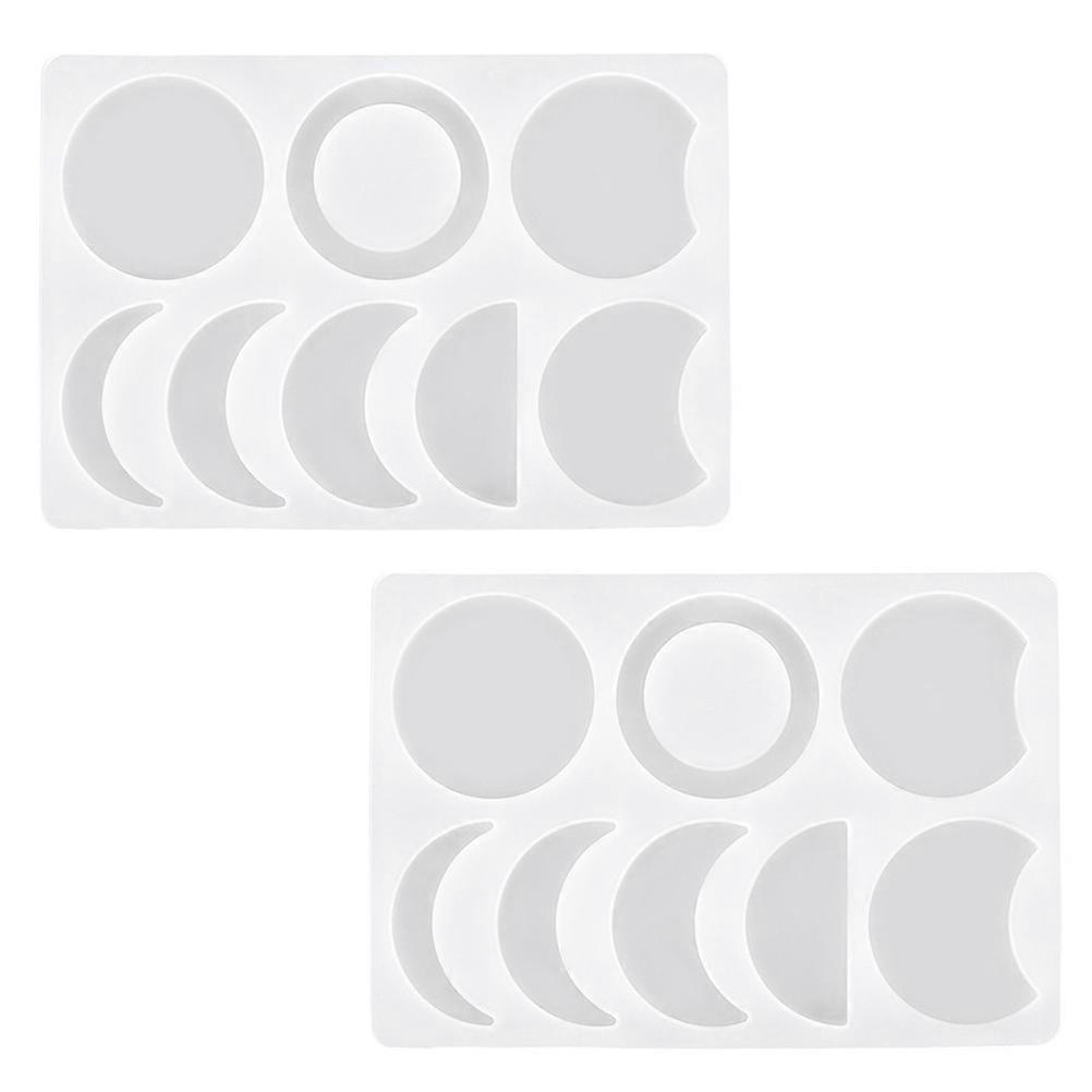 2pcs Silicone Mold for Ornaments Different Moons Shape DIY Craft
