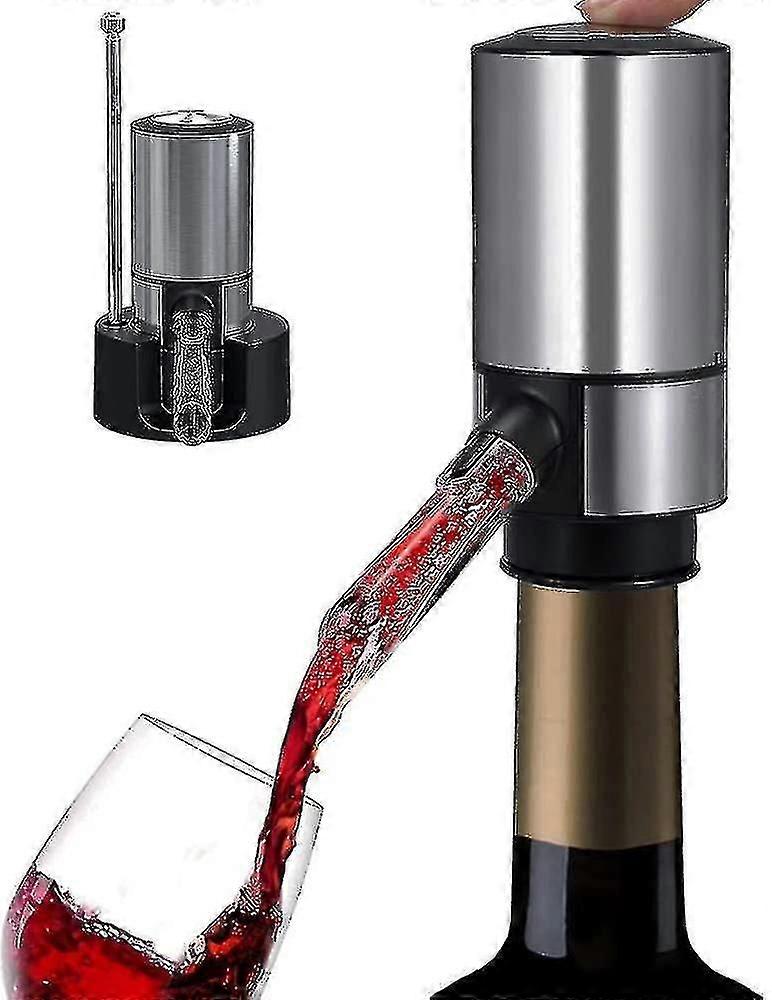 Electric Wine Aerator And Dispenser,wine Decanter Pump,rechargeable Automatic Wine Aerator Pourer Spout,one Touch Smart Wine Decanter With Storage Bas