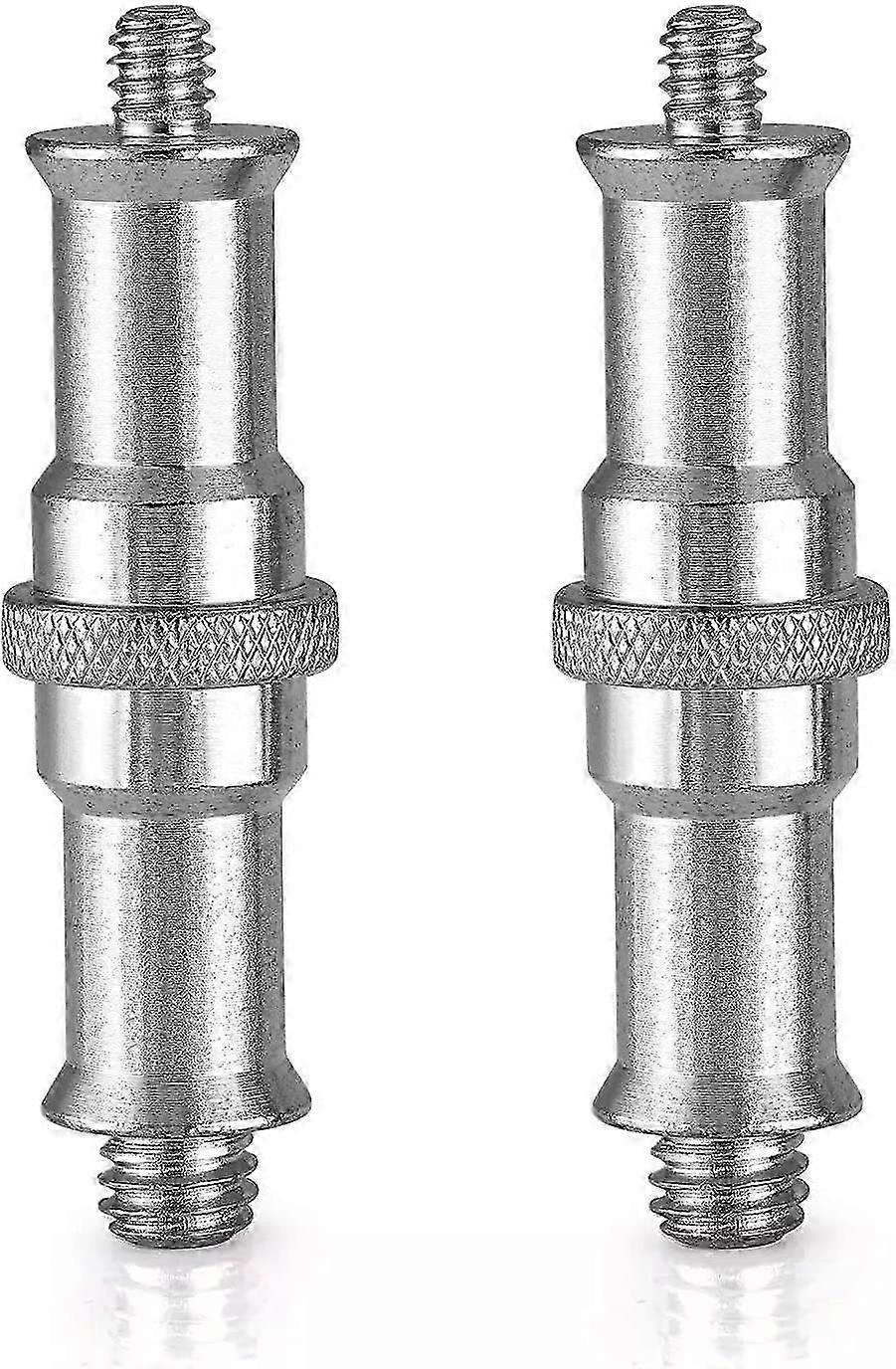 2-Pack Metal Threaded Screw Adapter (1/4 to 3/8 Inch) - Ideal for Studio Light Stands & Flash