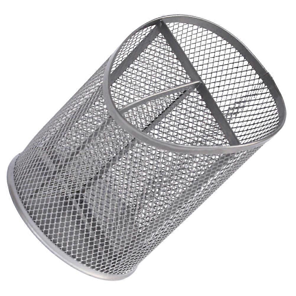 Stylish Silver Metal Pencil Holder Desktop Organizer for Pens, Pencils & Erasers – Home & Office Storage Solution