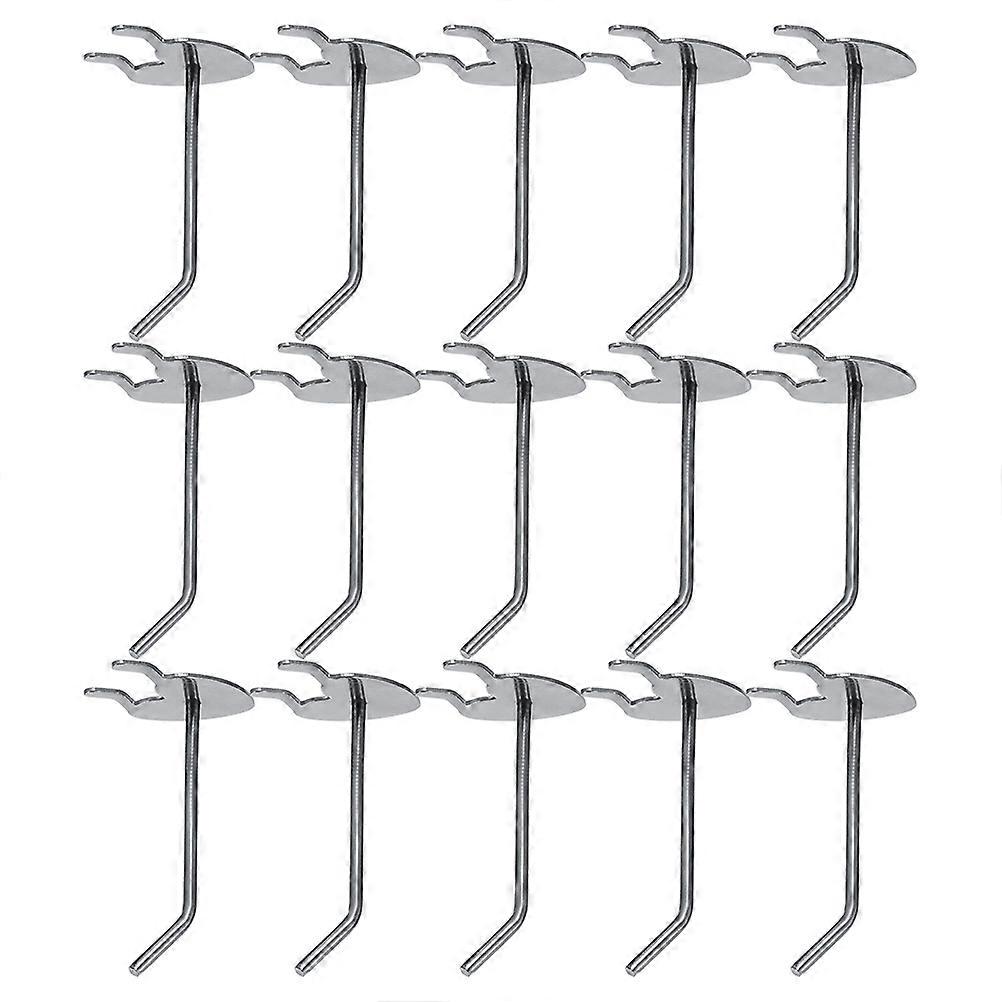 Metal Pegboard Hooks Cabinet Display Rack Hook Iron Material 40Pcs Heart Shape Silver Suitable For Workshops