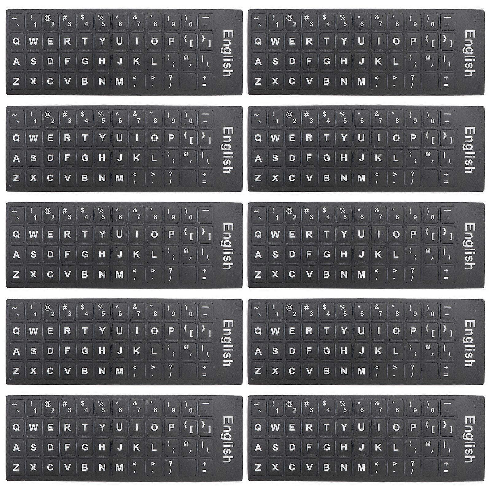 10Pcs Universal Foreign Language Keyboard Stickers Keyboard Protector PC Layout