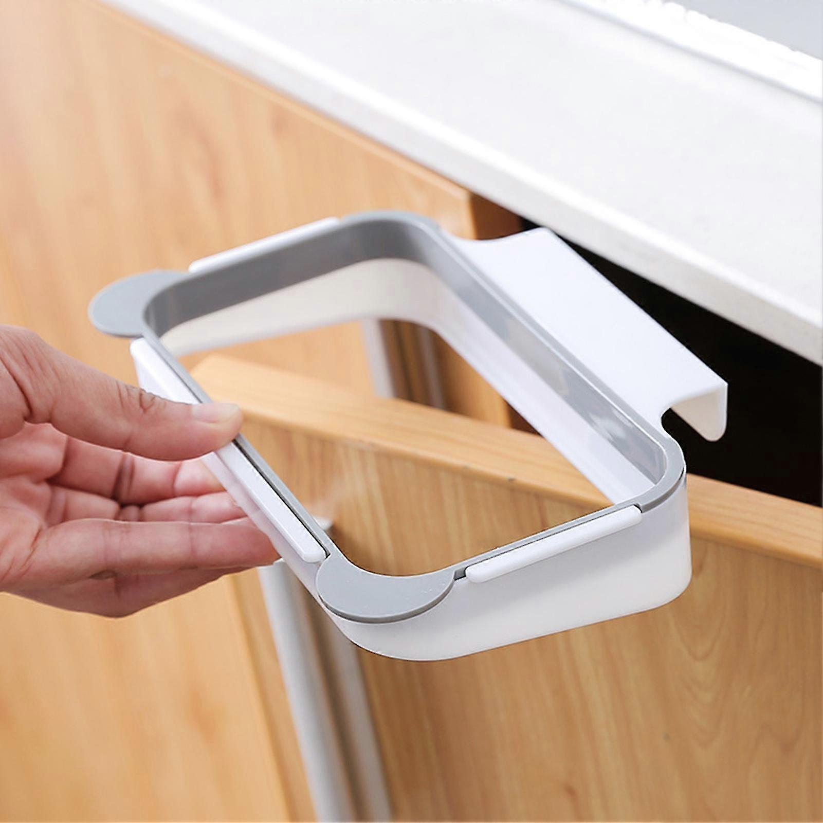 Multifunctional Hanging Trash Bag Holder Rack - Cute Back Design for Kitchen Cupboard & Garbage Bag Storage Solution