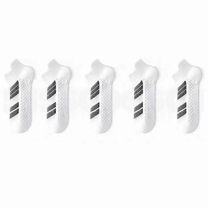 5/10 Pairs Men's Sports Socks Breathable Sweat-absorbent Running Socks Sports Massage Bottom Basketball Short Socks Non-slip Cotton Socks Lot