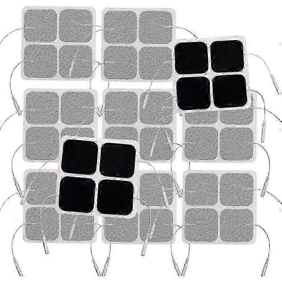 40pcs TENS Unit Pads, 2X2 Electrodes compatible with EMS Muscle Stimulator Electrotherapy Pads