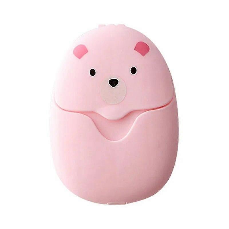 1 förpackning/50 st. Bärbar engångstvål Papper Nytt tecknat resepapper Söt papperstvål Engångstvål med björn