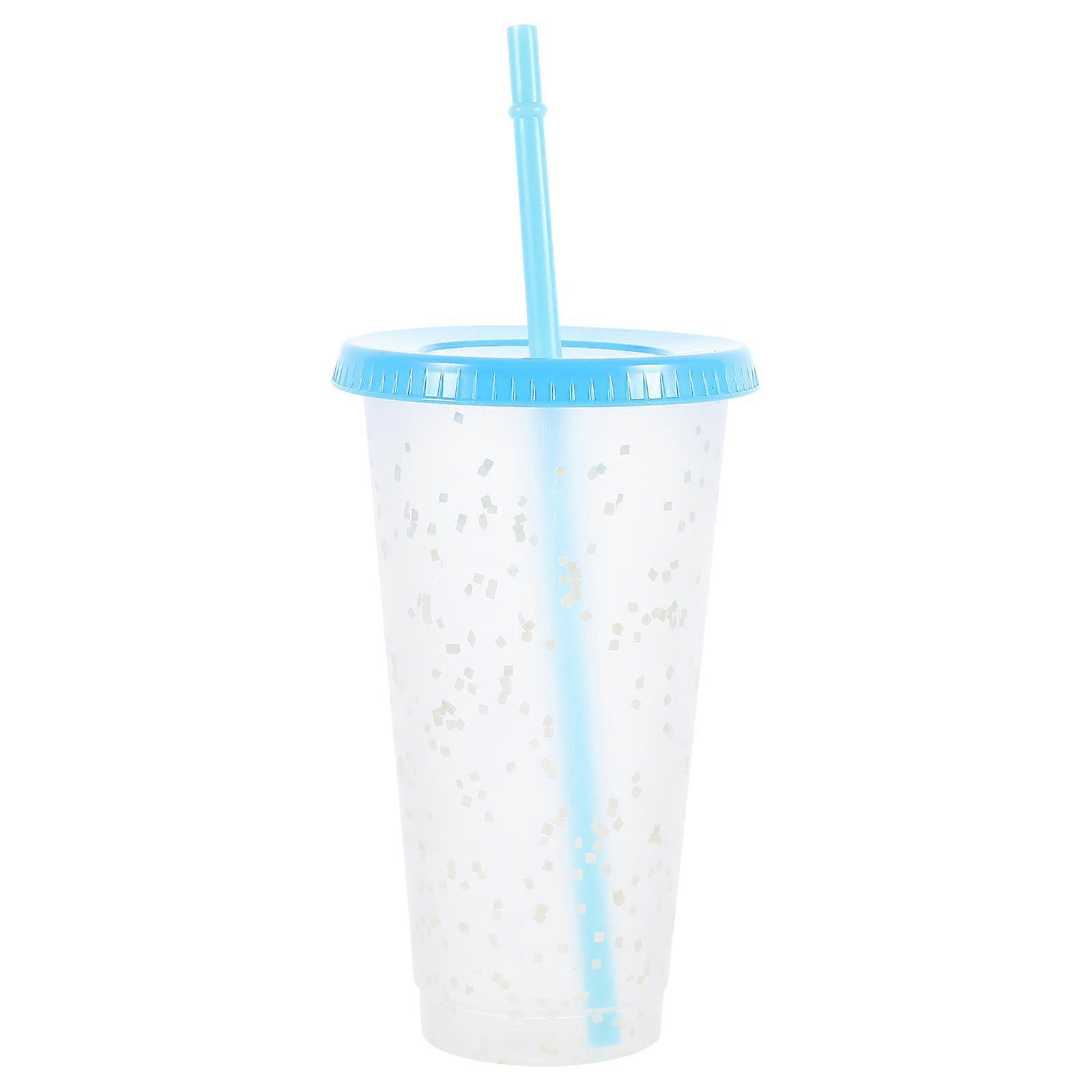 Transparent Plastic Sippy Cup for Home with Beautiful Shape and Fine Workmanship 1 Pc