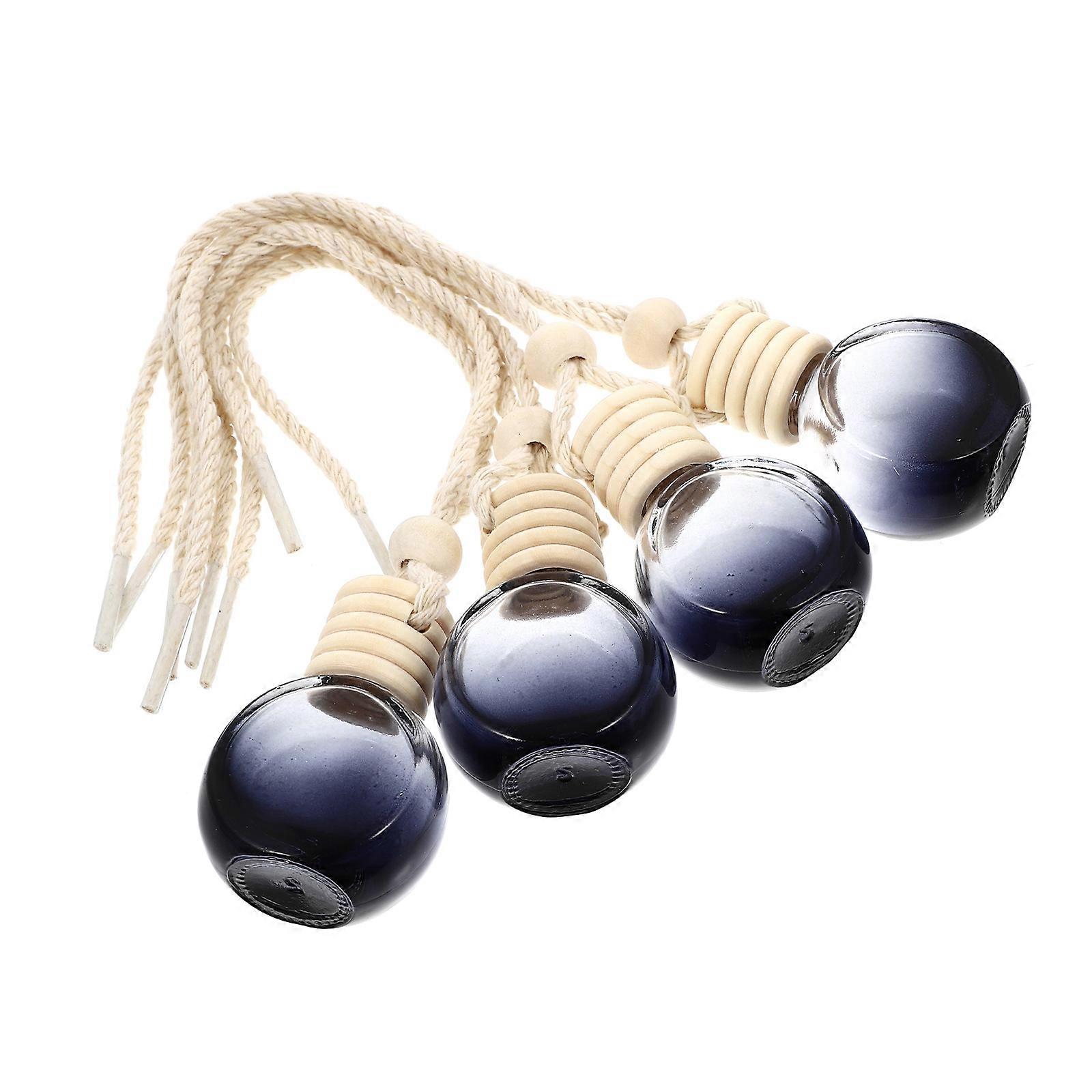 Car Hanging Perfume Bottles 4 Pcs Air Purification Device for Car Use Purple Color Pendant Shape