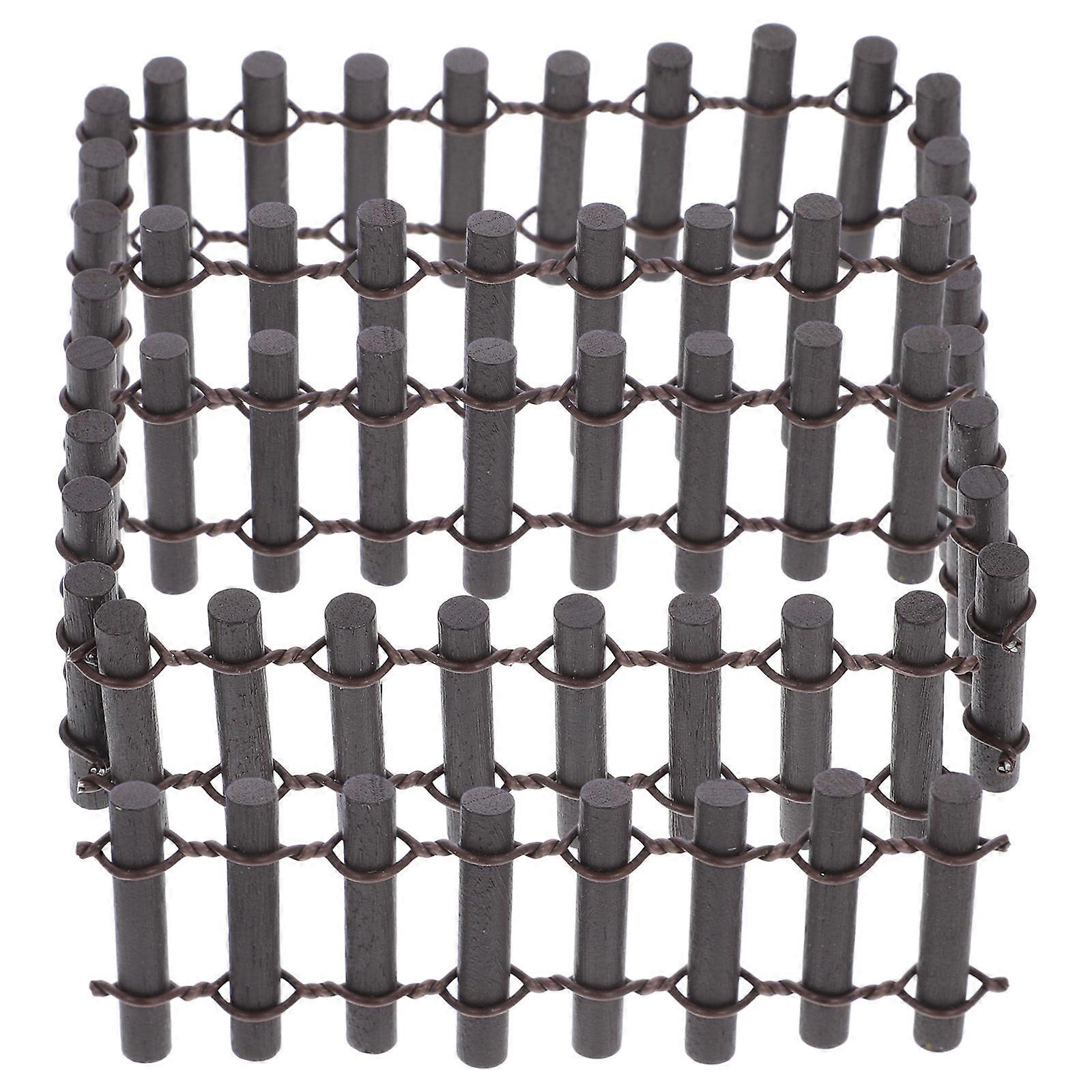 Miniature Wooden Fence for Decoration Durable and Realistic Perfect for Doll House Gifts 10pcs