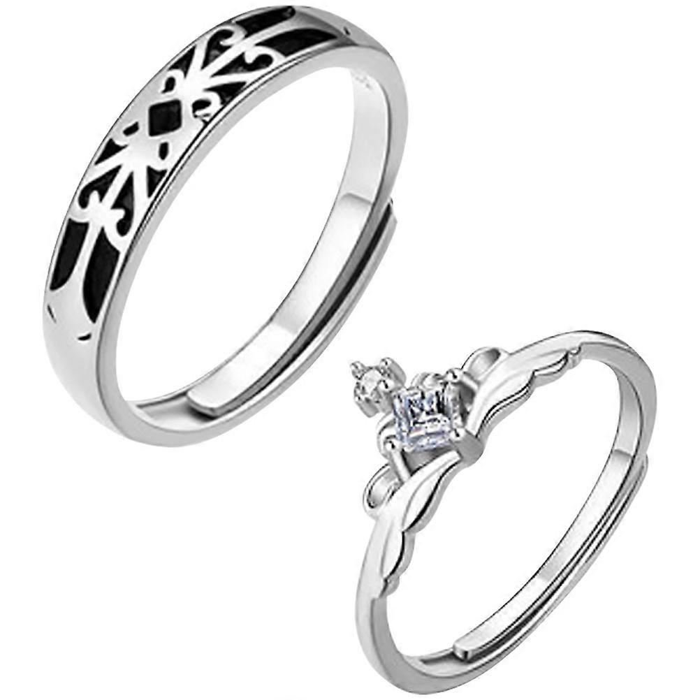 Oversized Rings Set for Wide Fingers, Matching Set for Couples