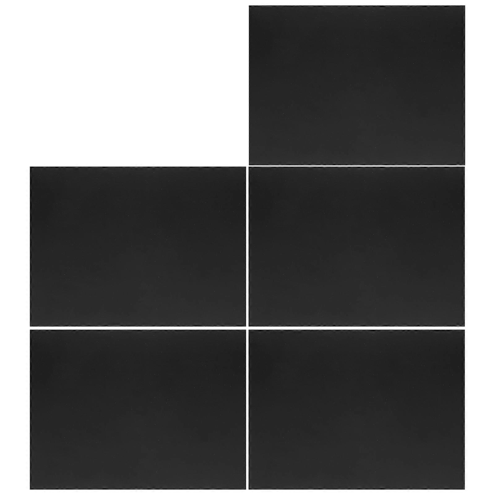 5pcs Heat Shrink Art Sheets for DIY Crafts with Matte Black Finish and Printable Design 8.5x11