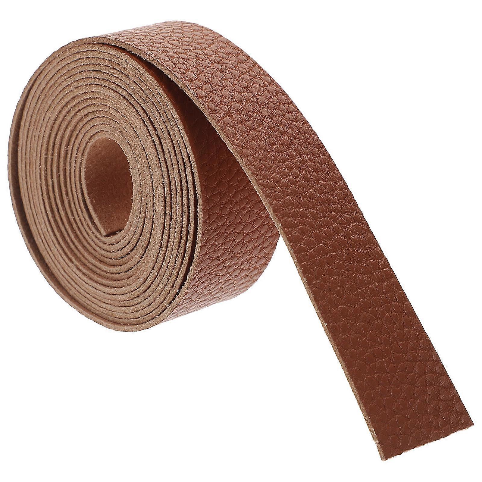 DIY Strap Craft Material for Decor Brown PU Great for Arts and Crafts 1 Roll