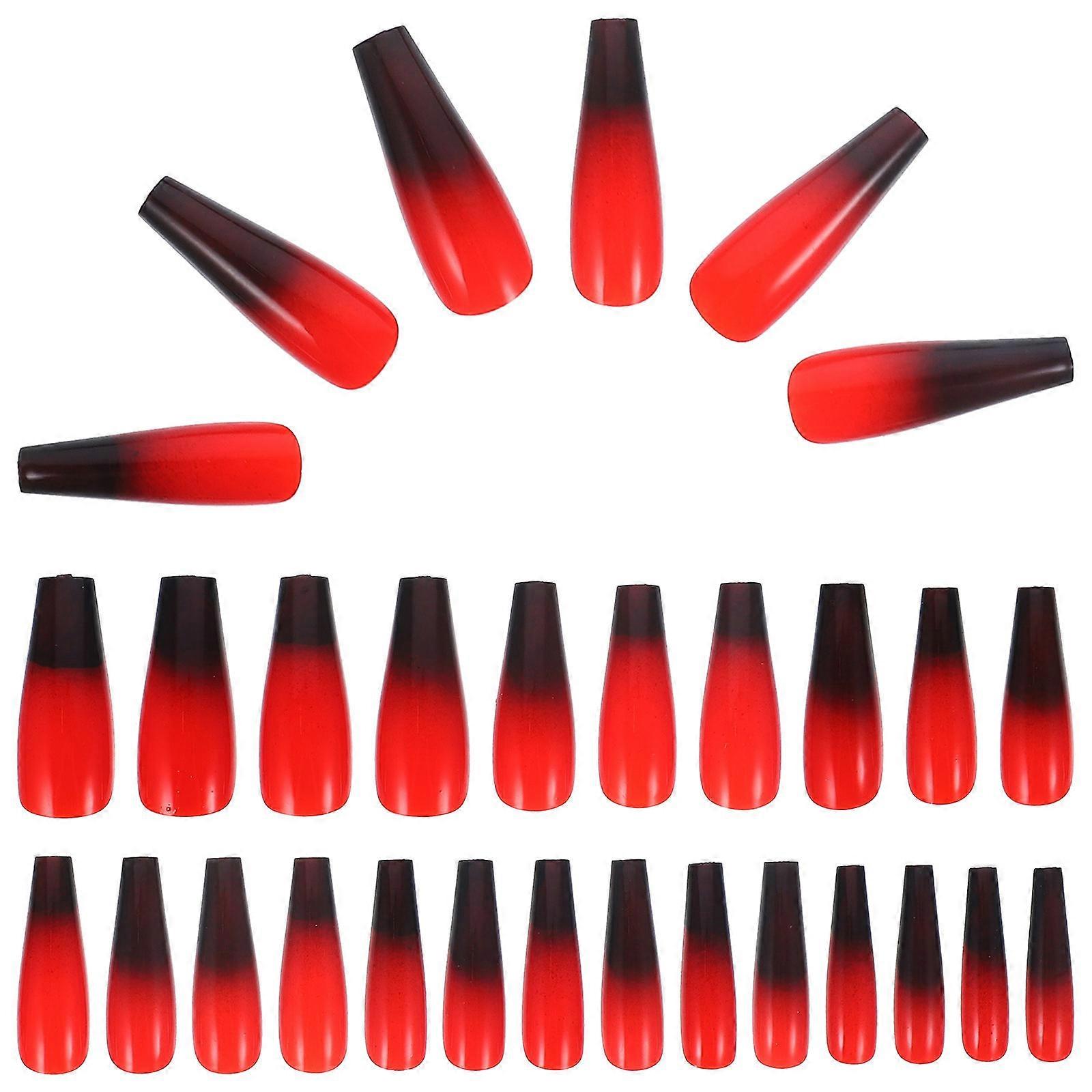 Ballerina Shape Fake Nails With Assorted Color For Women Girls In Matte Finish Ideal For Nails Art 2 Sets