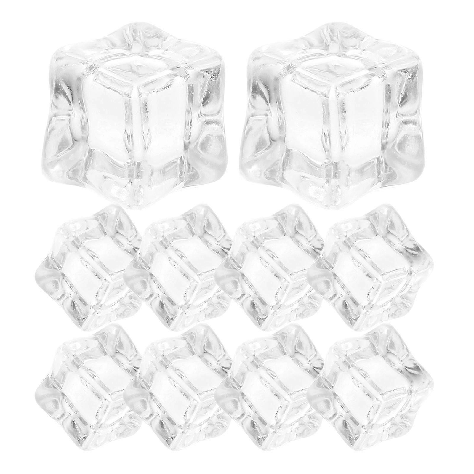 50pcs Reusable Fake Ice Cubes: for Rock Transparent Crystals Treasure Gems for Table Scatters Vase Fillers Wedding Photography Props