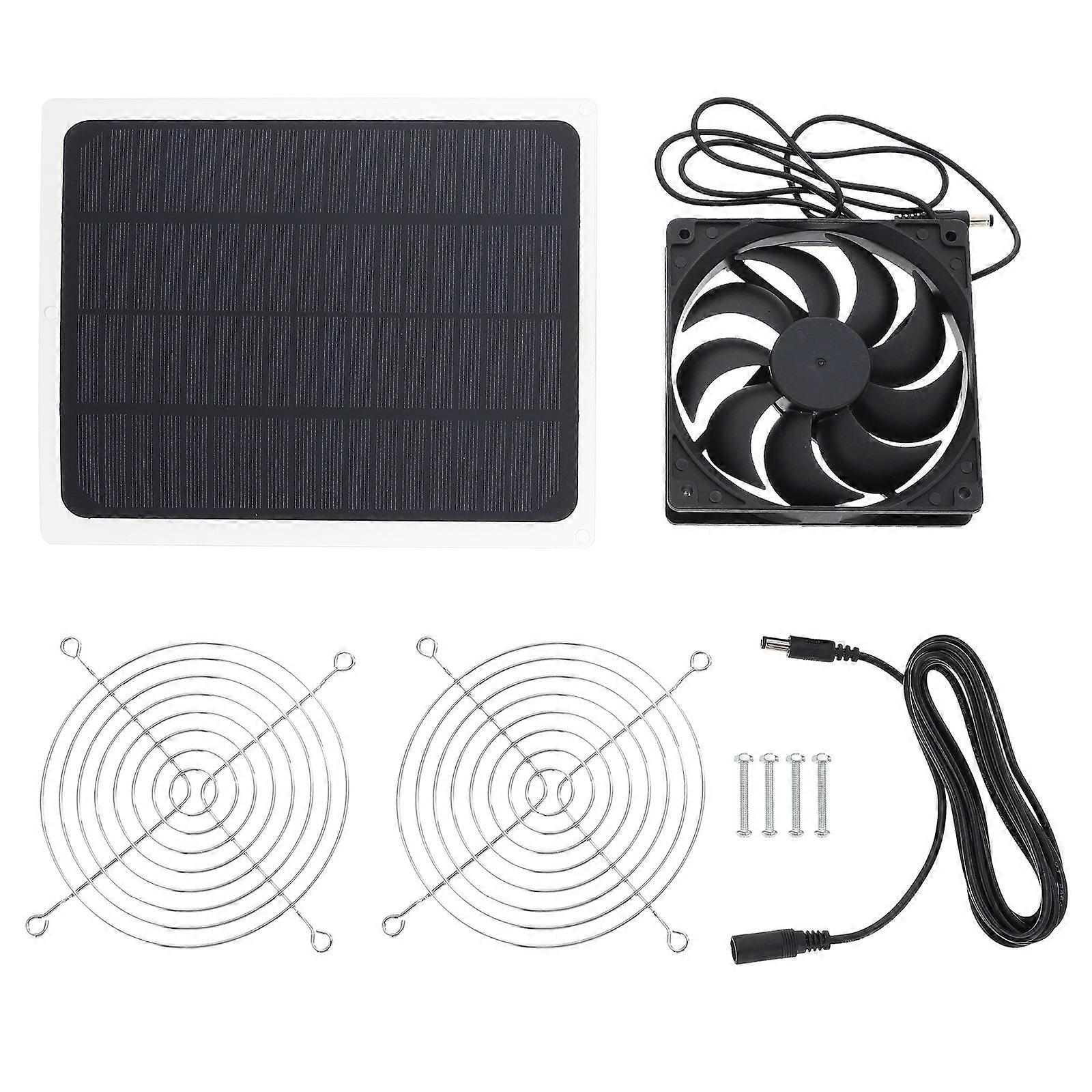 Waterproof Solar Fan Greenhouse RV Exhaust Ventilation Monocrystalline Silicon 1 Set