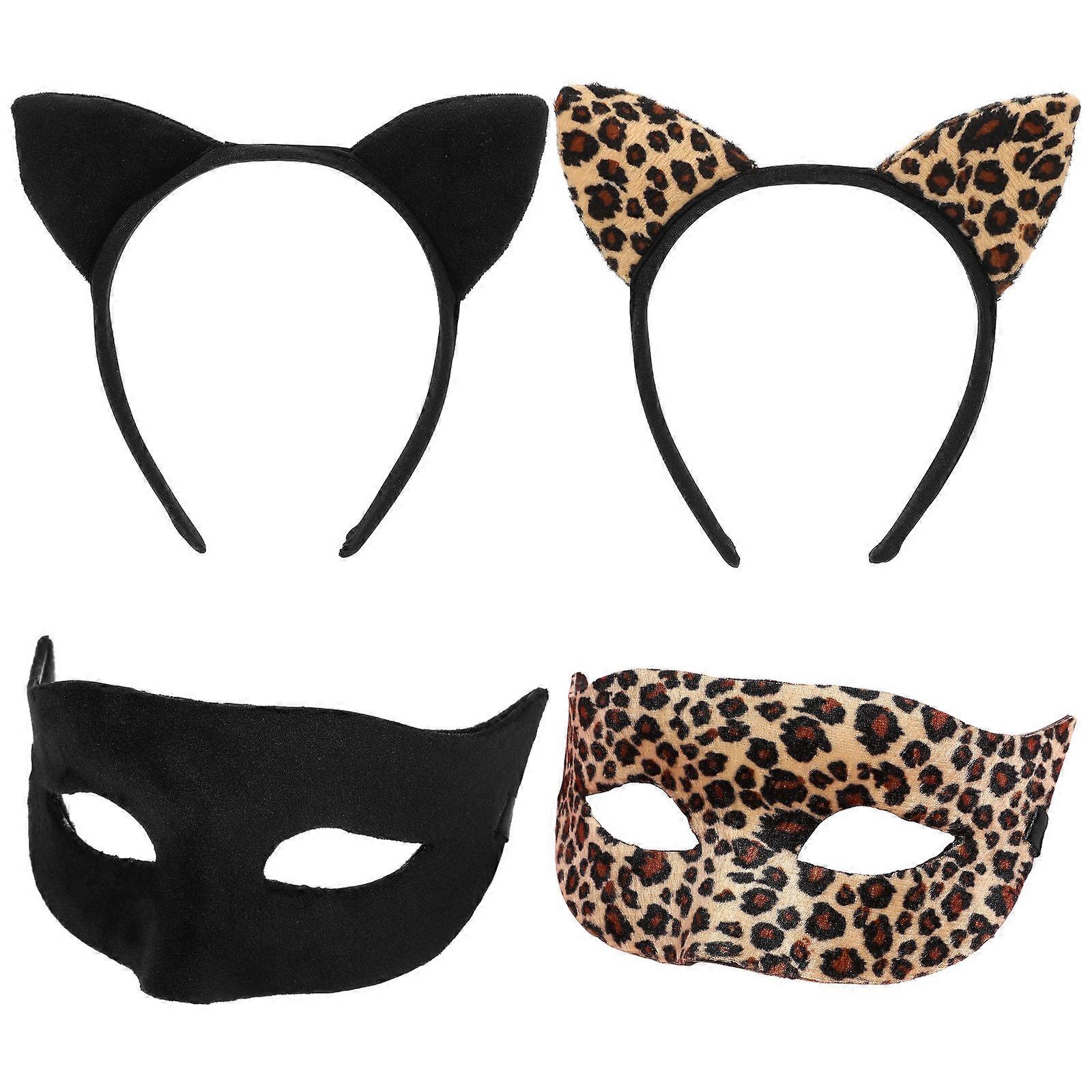Assorted Color Party Headband Plush Cat Ear Hair Hoop for Women's Comfortable Party Use