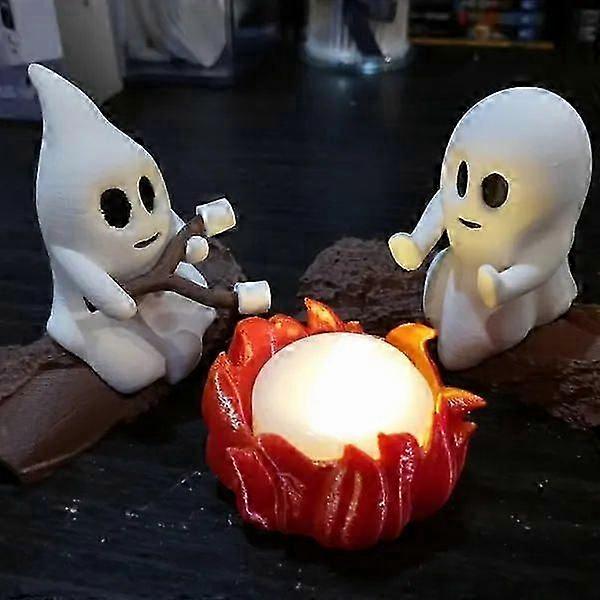 Ghost Campfire Nightlight, Ghost Campfire Flickering Nightlight, Campfire Flame Halloween Nightlight, Ghost Campfire Gathering