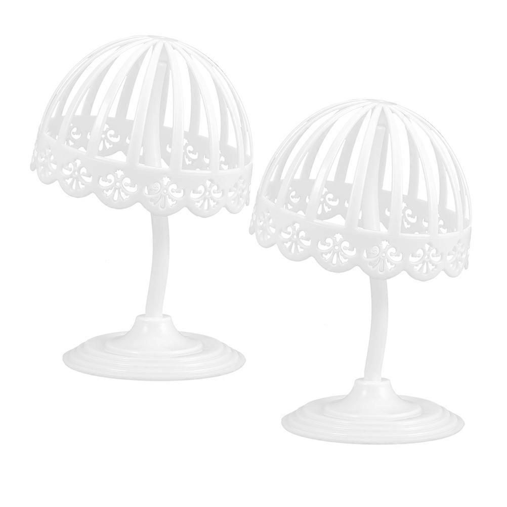 White Plastic Hat Display 's Hats Realistic Head Model Design 2pcs Set
