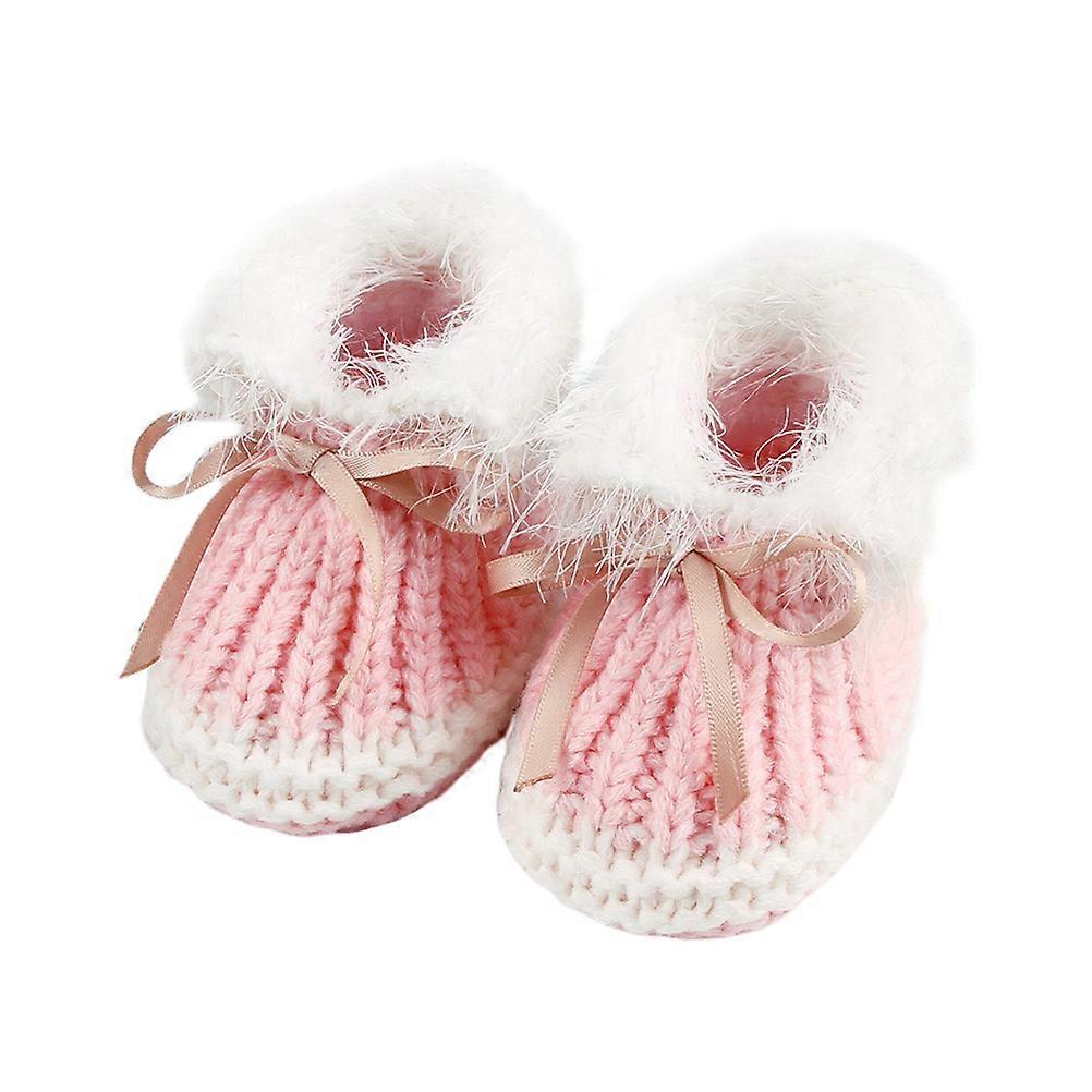Pink Baby Shoes for Winter Made of Soft Fabric Comfortable and Warm Perfect for Toddlers Learning to Walk Size 1218 Months