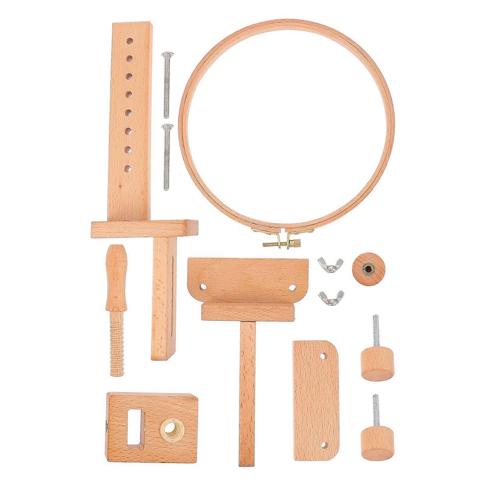 Portable Wooden Embroidery Frame With 360 Degree Rotation Suitable For DIY Craft Making In 45X10cm Size 1 Set