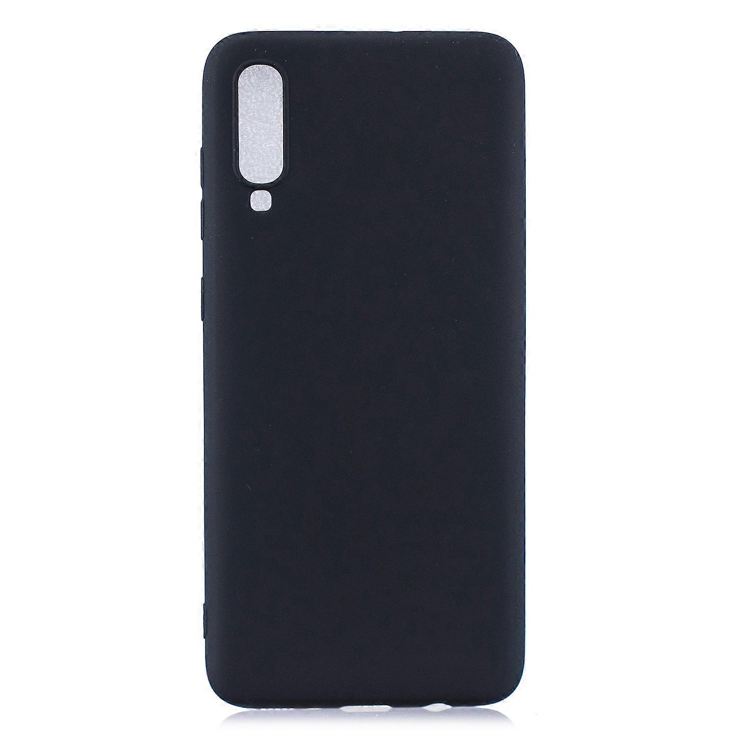 Solid Color Candy TPU Case for Samsung Galaxy A70 - Black
