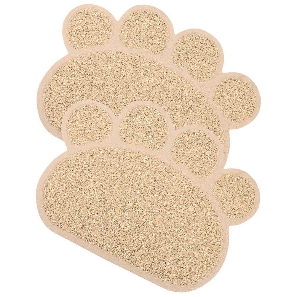 PVC Cat Litter Mat for Home Use Beige Color Protects Counters and Pieces